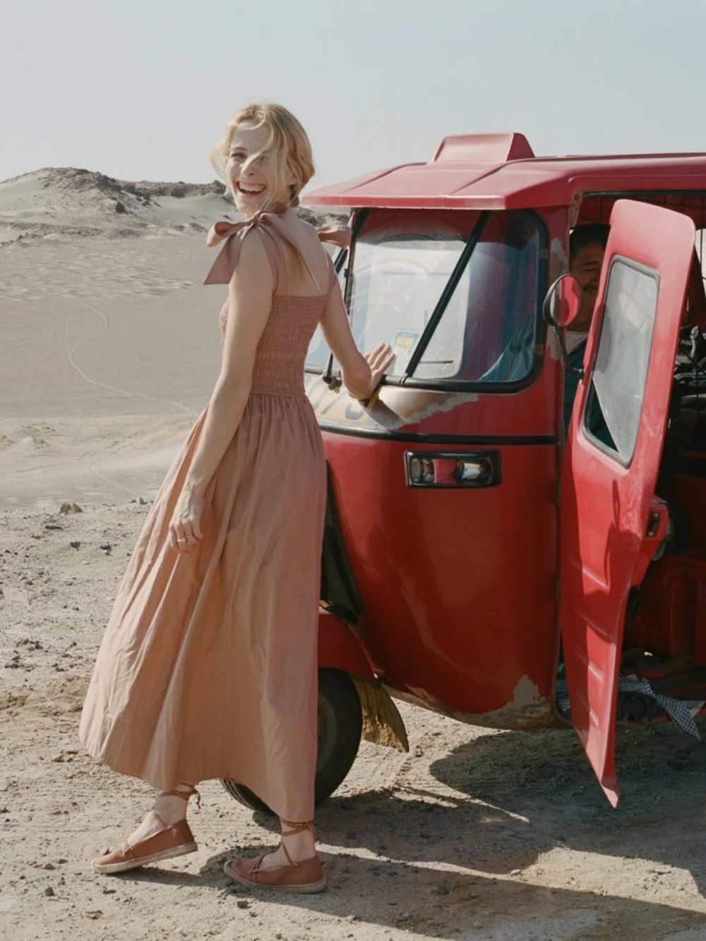 DÔEN Jasmine Dress in Adobe. Size Xs/s